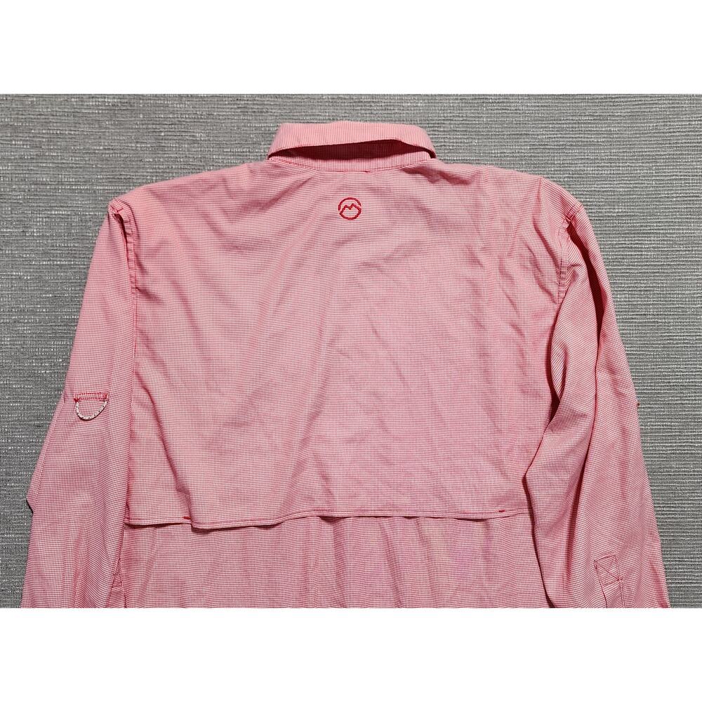 Magellan‎ Outdoors Men’s Fishing Shirt Long Sleeve Button Front Red White Small - Picture 10 of 12